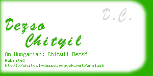 dezso chityil business card